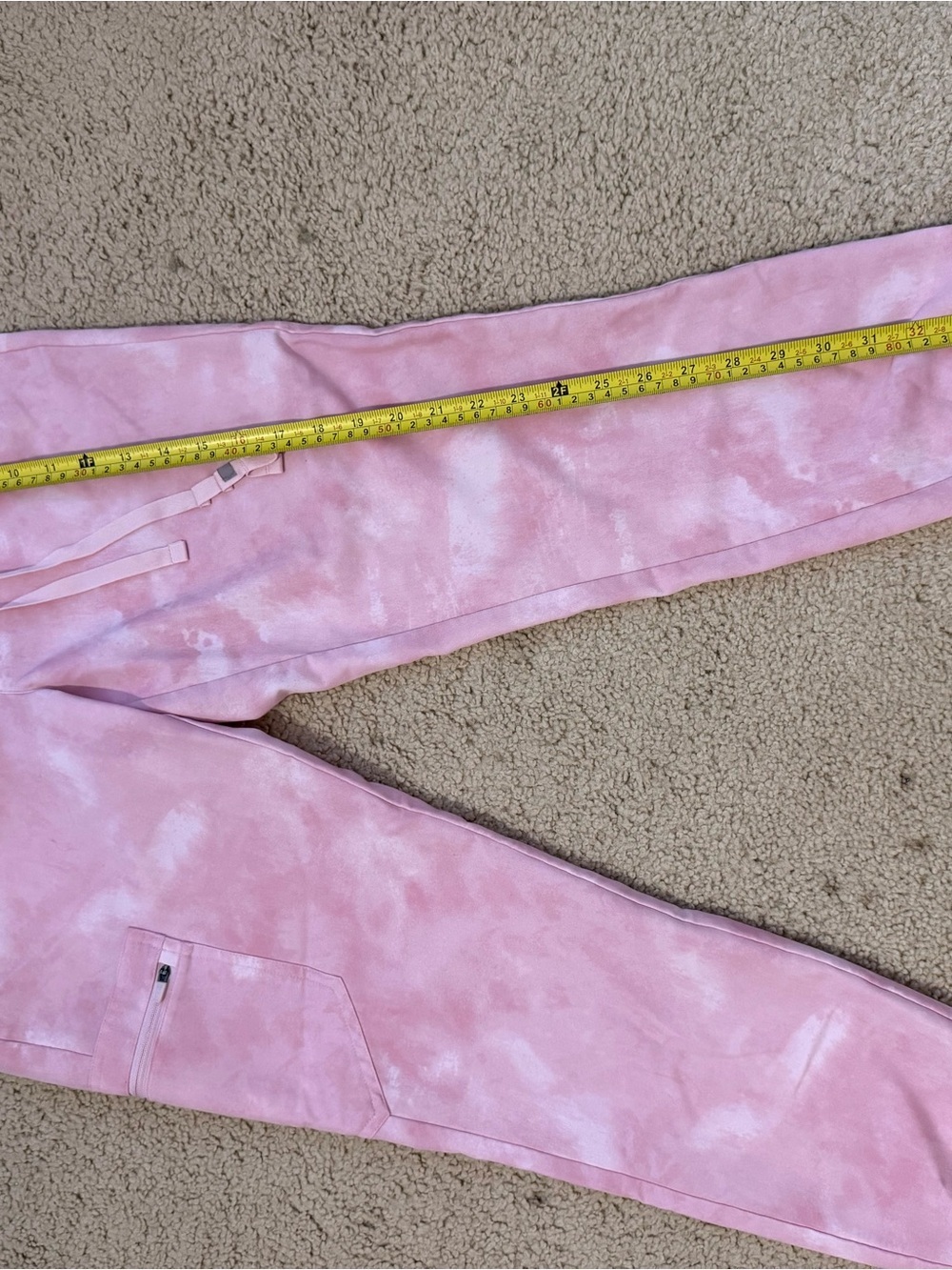 Figs Women’s Pink Tie Dye Zamora Jogger Scrub Pants XS - Picture 5 of 8